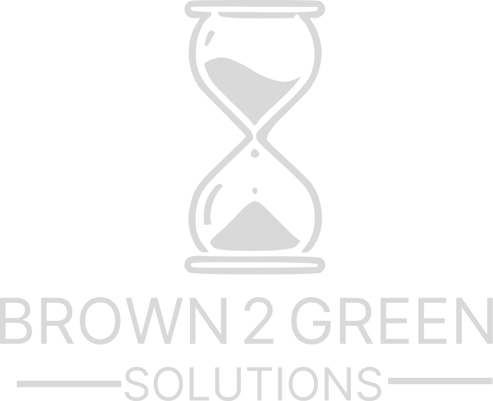 Brown2Green Logo White