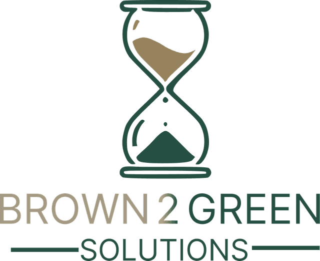 Brown2Green Hourglass Logo